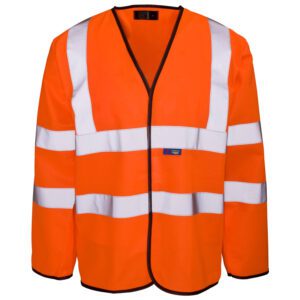 Long Sleeve Orange Hi Vis Vest
