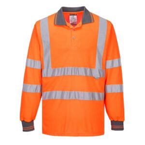 Hi Vis Long Sleeve Polo