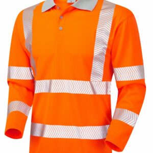 Hi Vis Long Sleeve Polo Shirt